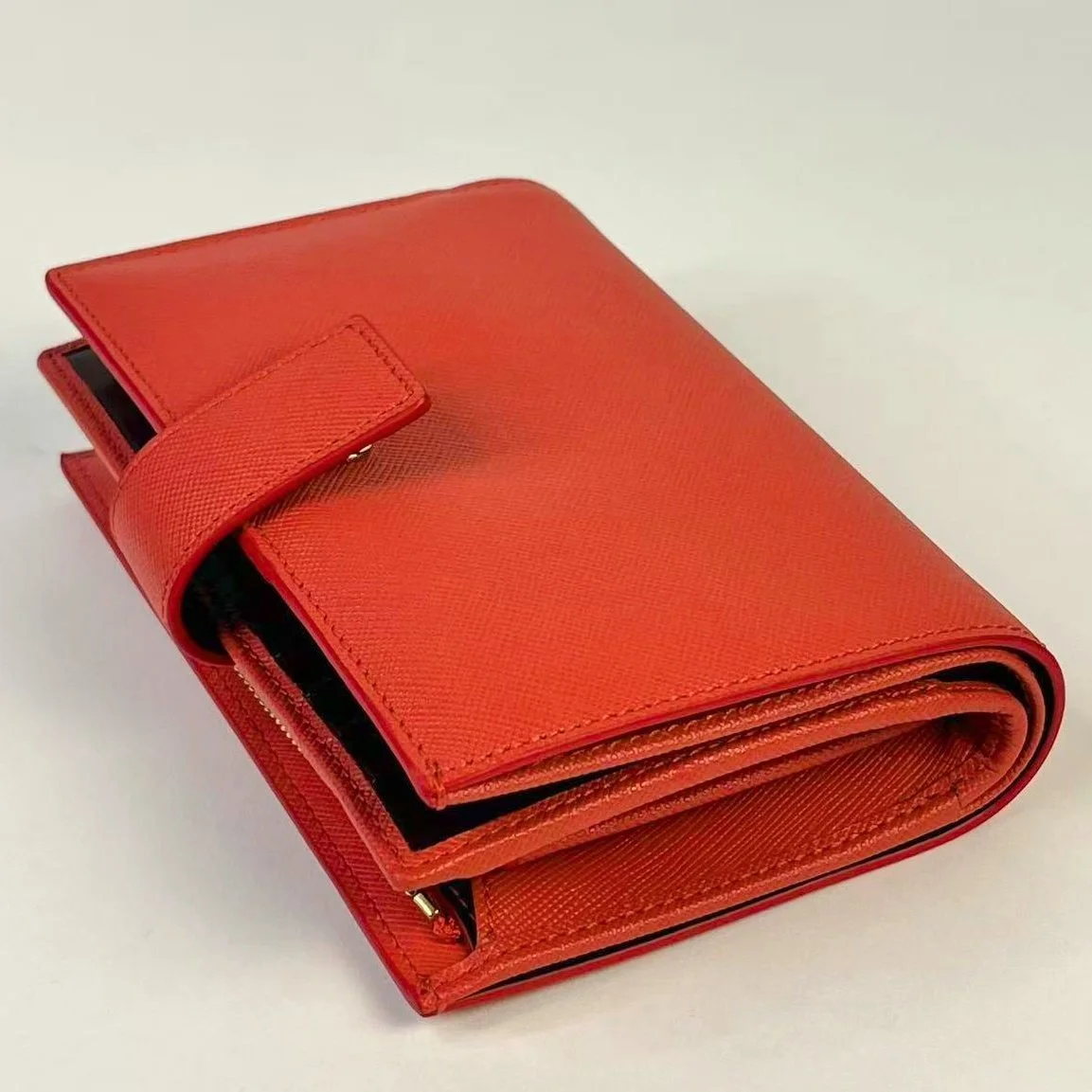 Patek Philippe Red Saffiano Leather Wallet – Calatrava Logo Luxury